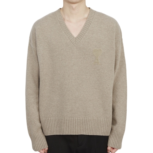 아미 남녀공용 하트 로고 울 스웨터_UKS240 025 055