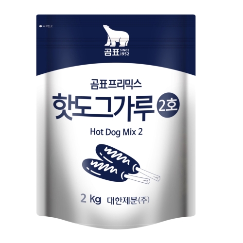 대한제분  곰표 프리믹스 대용량 핫도그가루 핫도그믹스 2호 2Kg