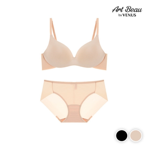 비너스 아르보 노와이어 클리비지 프리핏 브라팬티 세트_KSET287