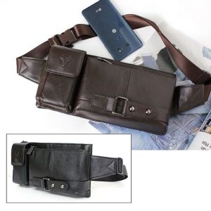 오너클랜 쿠디 HOE 소가죽 힙색 캐주얼 여행보조 슬링가방 크로스백 W48E877 W48E877