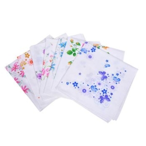 영화 순면 정사각형 은은한 꽃프린팅 이중 가제나염 손수건 31738813