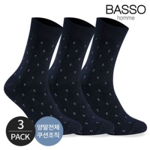 바쏘 남성 투도트 캐주얼 신사 방한 양말 3P_NY 32325338