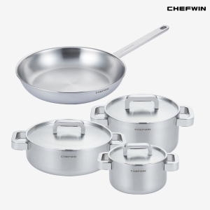 동원금속 쉐프윈 316스텐 통5중 4종 (양수16,20,24+전골24)
