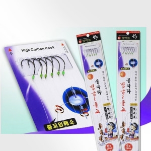 금호조침  KS-251 물따라 빙글돌고 6본 볼락 묶음 바늘 카드 채비 열기 고등어 외줄낚시