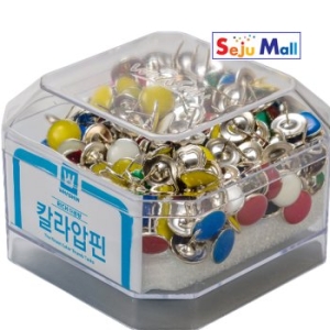 화신공업  대용량 칼라 압정 리치 압핀