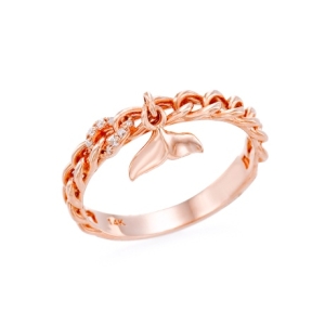 오팔하우스  14k 고래꼬리 체인 반지 OPDLR6756