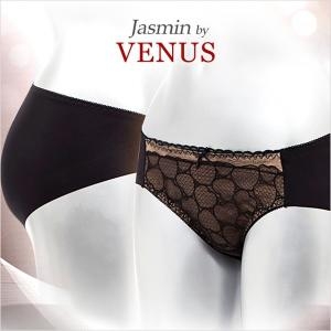 자스민 튤 레이스 투톤배색 삼각 헴팬티_jpt2118h