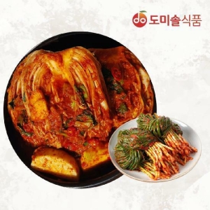 도미솔식품 사랑채 포기김치 5kg + 파김치 1kg