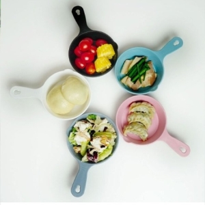 한아름리빙 손잡이앞접시 캠핑접시 1P 먹방 플레이트 쿠프팬 그릇