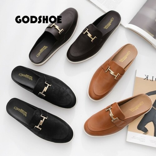 갓슈 키인 남성 가죽블로퍼 가죽슬리퍼 남성구두