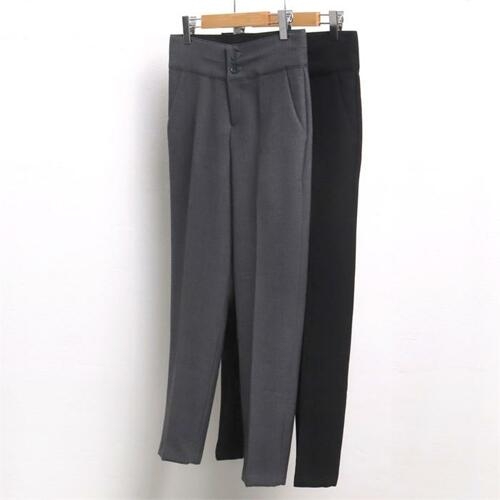 강물처럼 빅사이즈사랑해요 7434L012 투 버튼 기모 슬랙스 MD  6389483