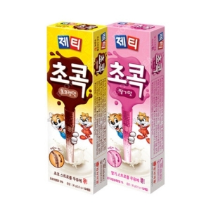 동서식품  제티초콕 초코렛 10T+딸기 10T 총 20T 빨대 우유 콕