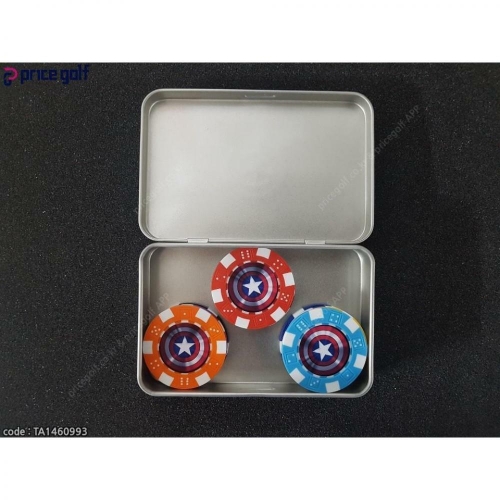 배팅용 카지노칩 볼마커 10색상 실버틴케스세트 TA1460993