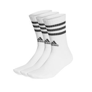 아디다스  3S 쿠션 삼선 크루삭스 3팩 스포츠 양말 장목 3켤레 세트 HT3458