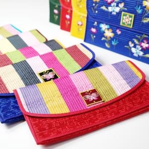 우진아트 전통공예품 지퍼지갑 통장 파우치 보관집 외국인선물 카드 케이스