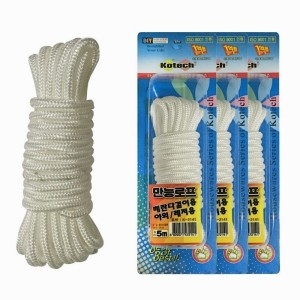 코텍스  베란다 빨래줄 간이 끈 로프 다용도 생활잡화 5m 3개