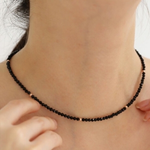 쥬릭스  14K 로즈골드 컷팅볼 스피넬 3mm 원석 목걸이 A타입 JGN0017