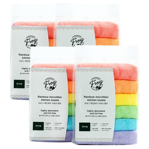FROG  레인보우 극세사 행주 24입