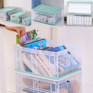 리빙박스  폴딩박스 투명 옷 플라스틱