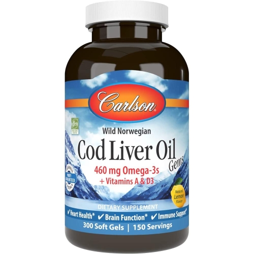 칼슨 대구간유 오메가3 460mg 300정 Carlson Cod Liver Oil
