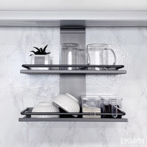 에쿤  주방악세사리 행거레일 팬텀 2단선반 컵정리대
