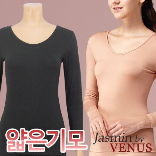자스민 얇은기모 9부 동내의 상의_JLG4122C
