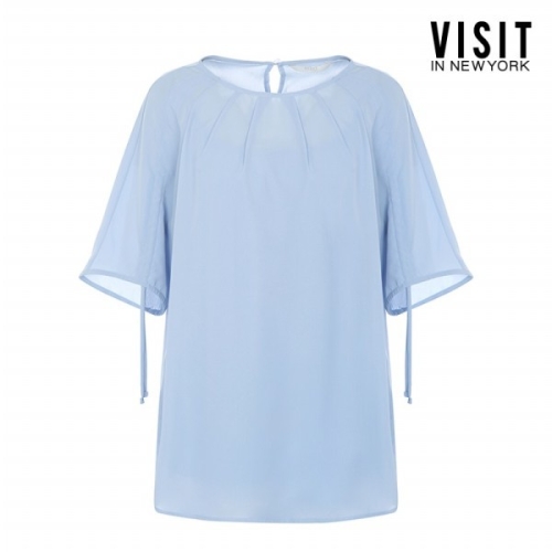 비지트인뉴욕 나그랑핀턱셔링블라우스 VY5SS3C
