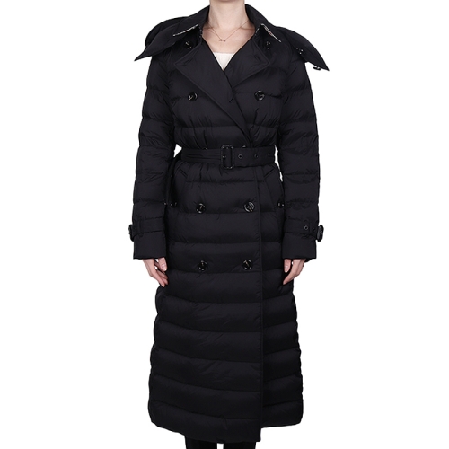 버버리 여성 디태쳐블 후드 롱 패딩_8045023