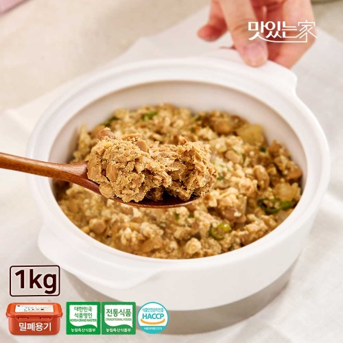 순창문옥례식품 우리콩 청국장 1kg 밀폐용기
