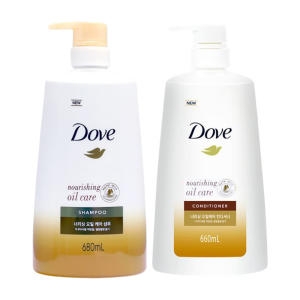 도브 너리싱 오일 케어 린스 660ml+너리싱 오일 케어 샴푸 680ml