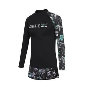 우인에프씨씨 레노마스윔 여성 비치 언밸런스 플라워 래쉬가드 (RN-LS19993BC)