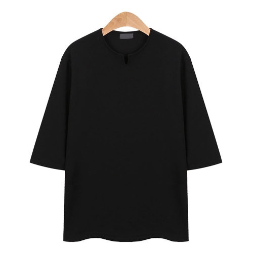 라운드넥 7부 차콜 티셔츠_CMT014 포인트 라운드넥 7부 차콜 티셔츠_CMT014 &&nuripinnacle%_P_1..