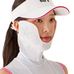 수이골프  U형 별 화이트 자외선 차단 마스크 얼굴 햇빛 가리개
