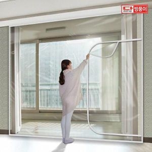 다샵  베란다 창문 방풍비닐 커튼 문풍지뽁뽁이 에어캡