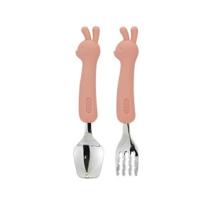 에디슨 NEW 실리콘 스푼포크케이스 토끼-핑크 n