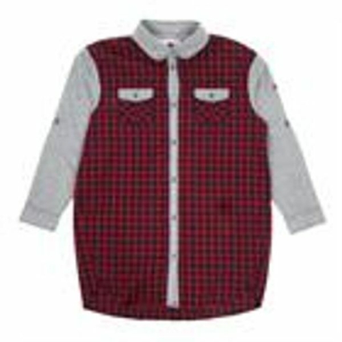 ASK주니어 여아 소매배색 CHECK 원피스 (JU3MOP701FL)