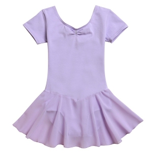베베샤 bebechat 엠마 반팔 발레복 유아 여아 주니어 쉬폰치마 발레복 블랙 핑크 바이올렛