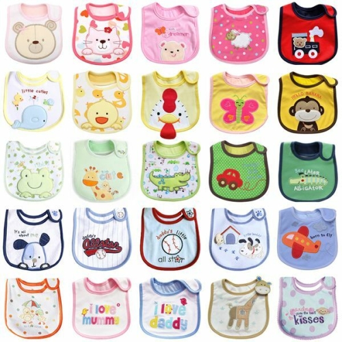 메이커키즈 아기를 위한 면 턱받이 2종세트 0-4세  203755