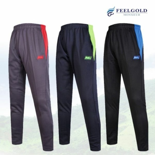 필골드 모토릭 기모배색 슬림핏 트레이닝팬츠_JM09