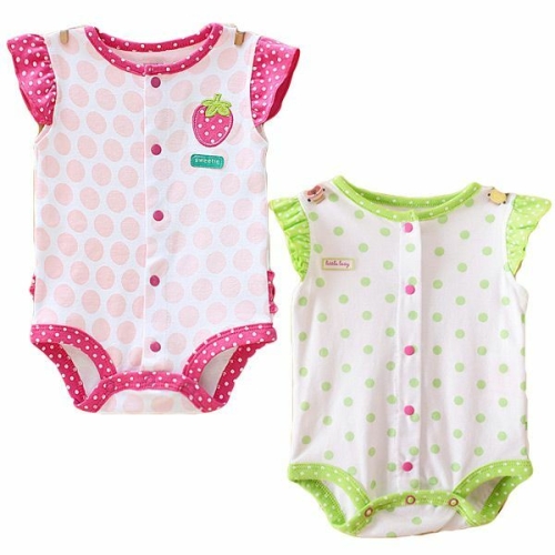 메이커키즈 도트딸기풍뎅이 바디슈트 300050