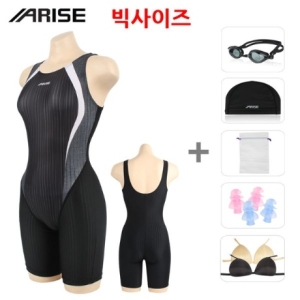 어라이즈  여성용 반신 실내 수영복 세트 ASIW101HBGCPE 105 블랙