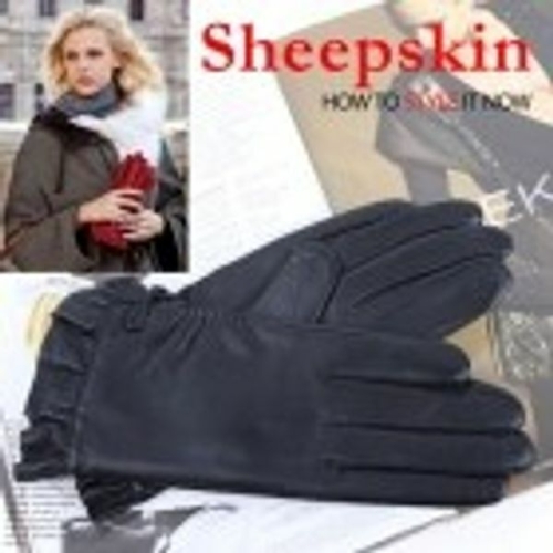 니나스 니나파리스 잡화  양가죽장갑_Ribbon   Belted Sheepskin 1WA007