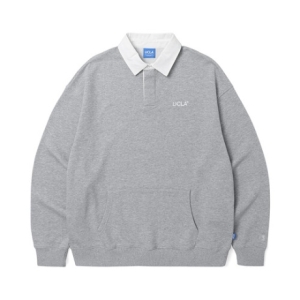 솔리드 럭비 맨투맨 M-GREY UZ1LT30_51