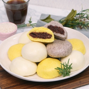 안흥식품  안흥찐빵 찐빵30개+단호박찐빵 30개+흑미찐빵 30개