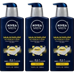 니베아 맨 맥시멈 하이드레이션 3in1 알로에 베라 남자 로션 500ml 3팩