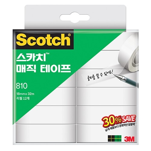 3M 스카치 810 매직 테이프 리필 18mm x 32m