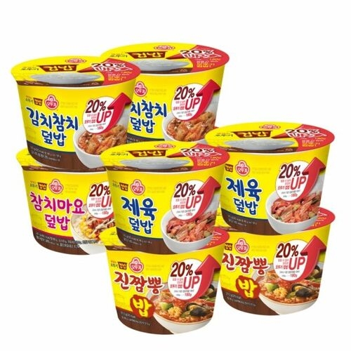 오뚜기  컵밥 증량 8종 세트 (총8개)