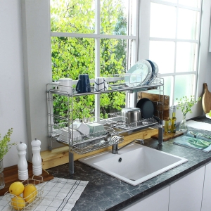 대명산업 아이넥스 다리 폭 조절 올스텐 식기건조대 2단 특대사이즈