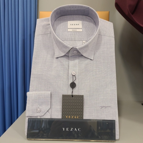 예작 YJ3SBS163NY 호리존탈 카라안 스넵 네이비 슬림핏 긴팔 셔츠_이랜드리테일 불광점