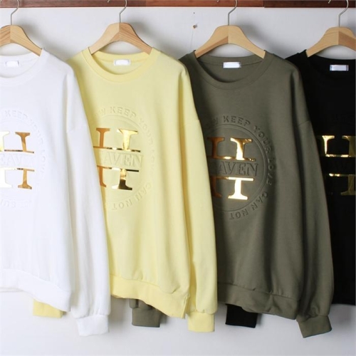 시드마켓 헤븐 엠보 오버 맨투맨 208N168S 빅사이즈 여성의류